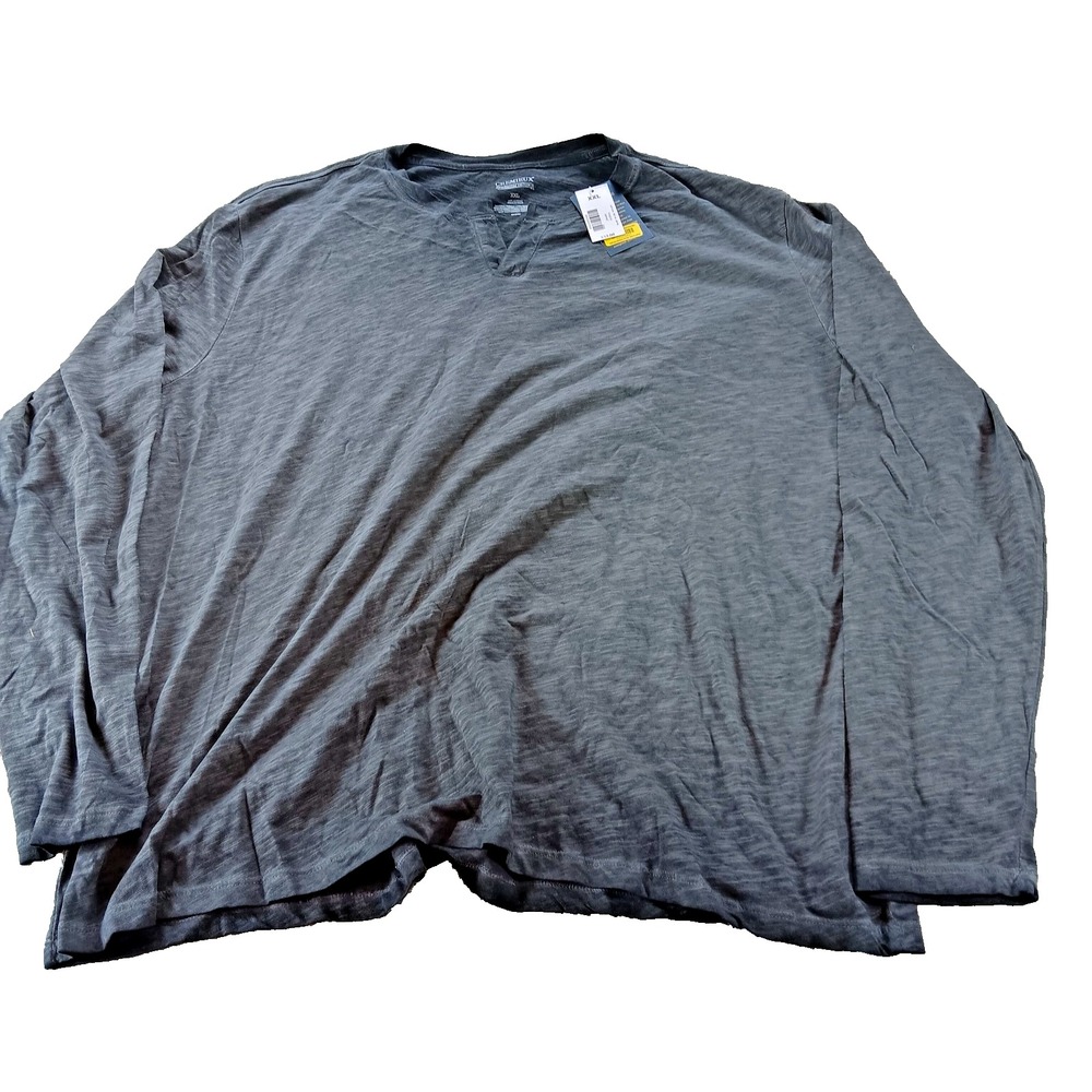 Cremieux Premium Denim Men's Asphalt heather Long Sleeve  T Shirt size‎ XXL